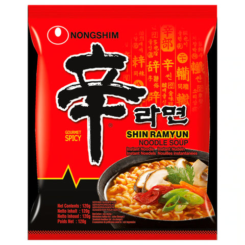 6x Nongshim Instant Nudelsuppe Spicy 120g