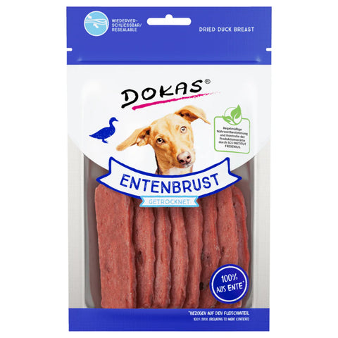 12x DOKAS Dog Entenbrust Streifen 70g