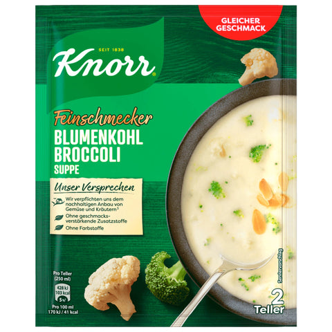 17x Knorr Feinschmecker Blumenkohl Broccoli Suppe 500ml