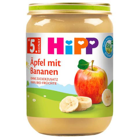 6x Hipp Bio Äpfel mit Bananen 190g