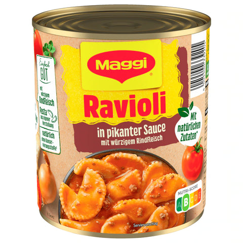 6x Maggi Ravioli in pikanter Sauce mit Fleisch 800g