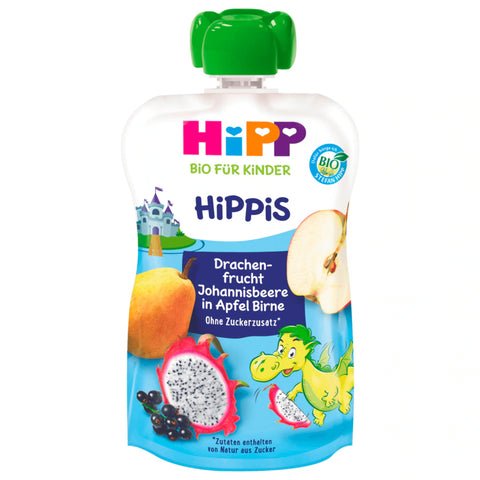 6x Hipp Hippis Bio Drachenfrucht-Johannisbeere in Apfel-Birne 100g