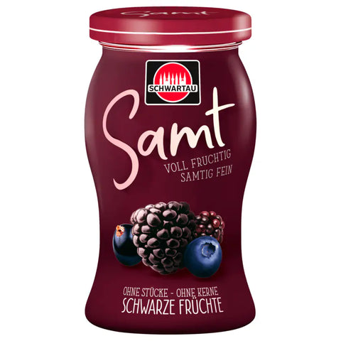 8x Schwartau Samt Schwarze Früchte Fruchtaufstrich ohne Stücke & ohne Kerne 270g