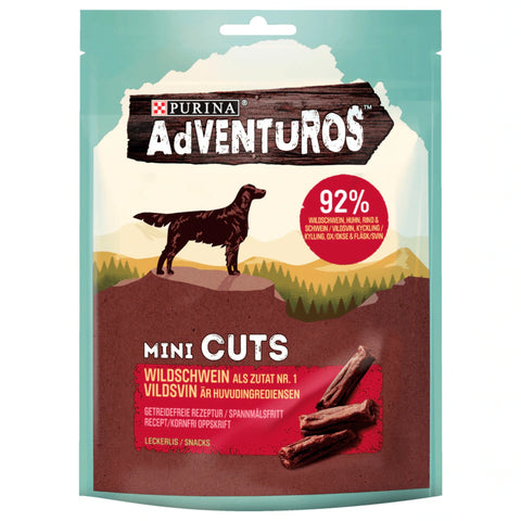 7x Purina Adventuros Mini Cuts Wildschwein 70g