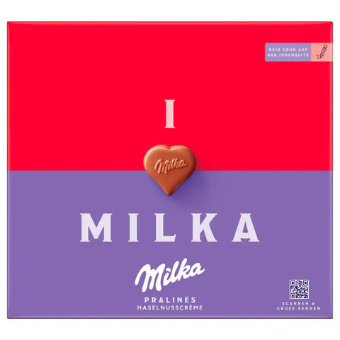 10x Milka I love Milka Pralinés Haselnusscrème 110g