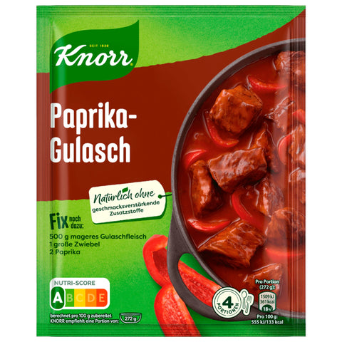 22x Knorr Fix Paprika-Gulasch für 4 Portionen 48g