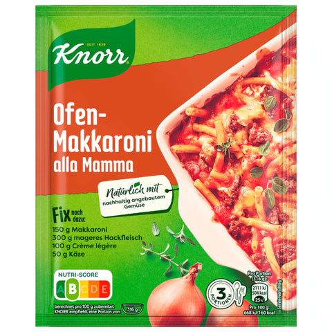 21x Knorr Fix Ofen-Makkaroni Alla Mamma für 3 Portionen 48g