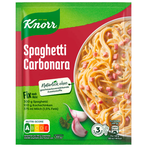 27x Knorr Fix Spaghetti alla Carbonara für 3 Portionen 36g