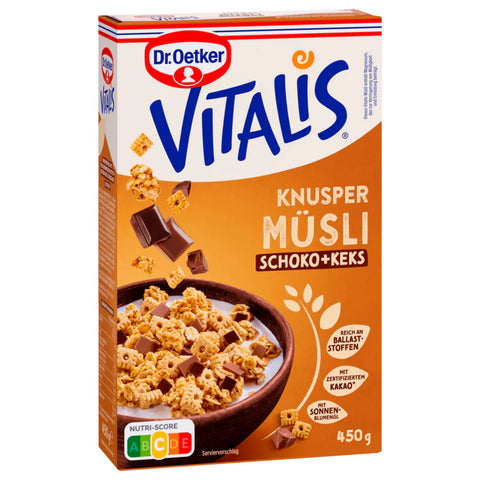 8x Oetk Vital.Knusper Schoko+Keks 450g