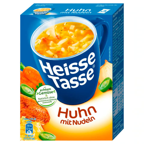 12x Erasco Heisse Tasse Huhn mit Nudeln 3x150ml