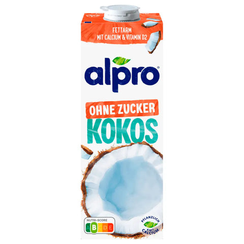 8x Alpro Kokosnussdrink Ungesüßt 1l