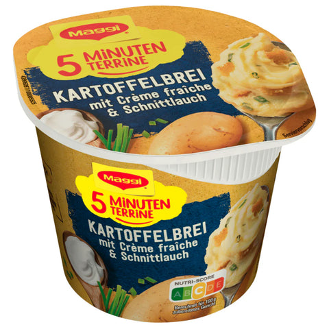 8x Maggi 5 Minuten Terrine Kartoffelbrei mit Crème fraiche & Schnittlauch 53g