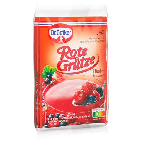 11x Dr. Oetker Rote Grütze Dessert Himbeere 121g