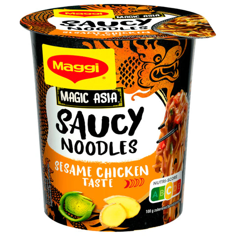 8x Maggi Saucy Noodles Sesame Chicken Taste 75g