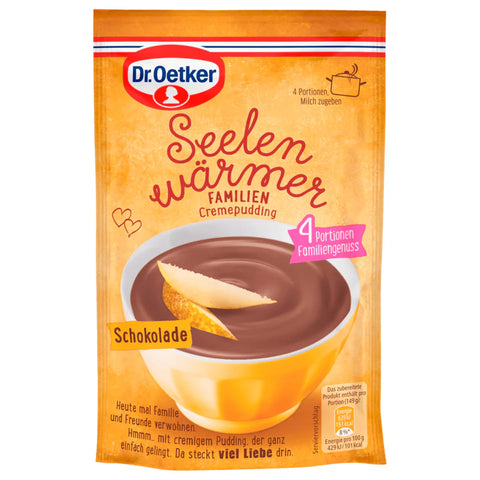 9x Dr. Oetker Seelenwärmer Familien Pudding Schokolade 99g