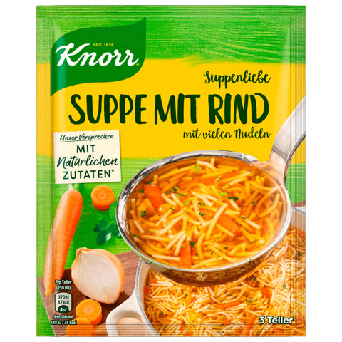 14x Knorr Suppenliebe Suppe mit Rind 750ml