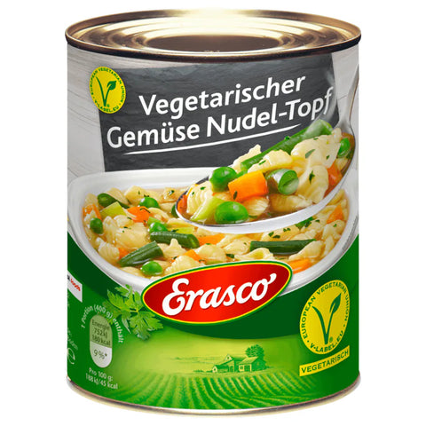 6x Erasco vegetarische Eintöpfe Gemüse-Nudeltopf 800g