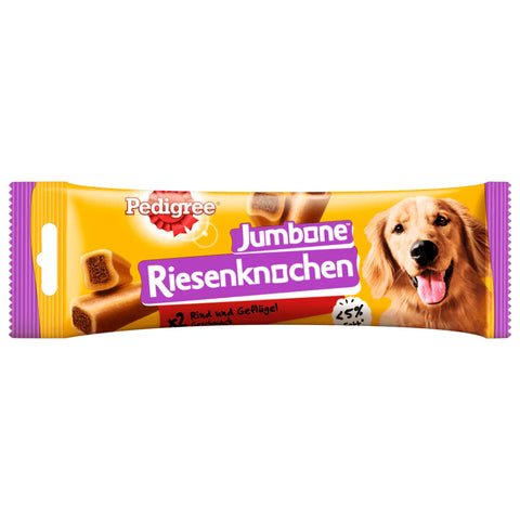 12x Pedigree Jumbone Riesenknochen Beutel Medium mit Rind und Geflügel 2 Stück 180g