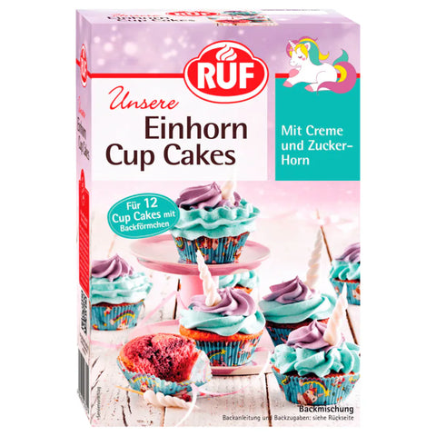 8x Ruf Backmischung Einhorn Cupcakes 365g