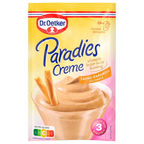 12x Dr. Oetker Paradiescreme Dessert Sahne-Karamell-Geschmack 65g