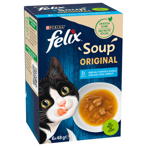 8x Felix Soup Geschmacksvielfalt aus dem Wasser 6x48g