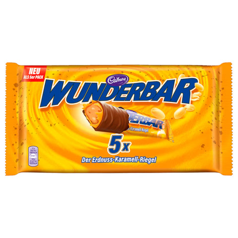 12x Cadbury Wunderbar Erdnuss-Karamell-Riegel 185g