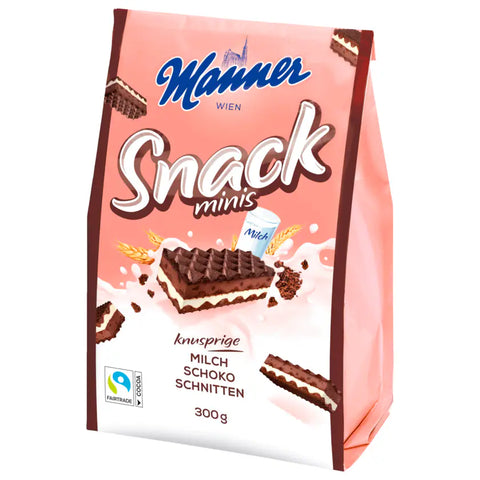 5x Manner Snack Minis Schoko 300g