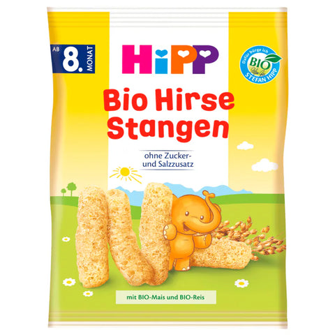 7x Hipp Bio Hirse Stangen ab 8. Monat 30g