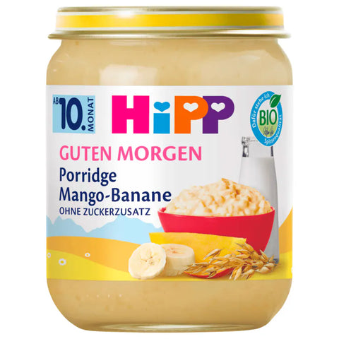 6x Bio Hipp Frühstücks-Porridge Mango/Banan 160g