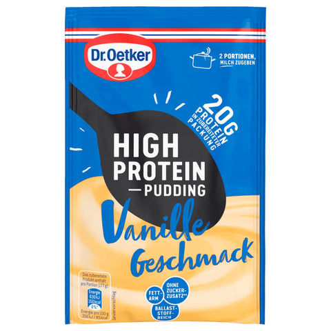 11x Dr. Oetker High Protein Pudding Vanille-Geschmack 55g