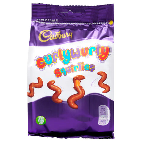 10x Cadbury Schokolade mit Karamell Curly Wurly Squirlies 110g