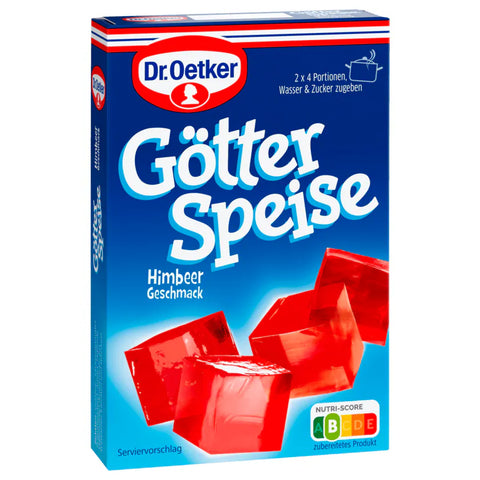 12x Dr. Oetker Götterspeise Himbeer-Geschmack 26,8g