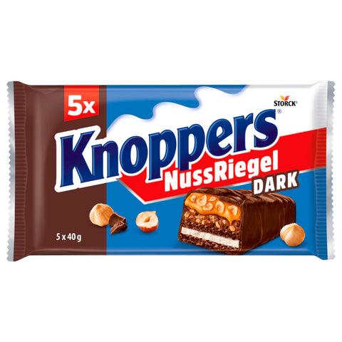 15x Knoppers NussRiegel Dark 200g, 5 Stück