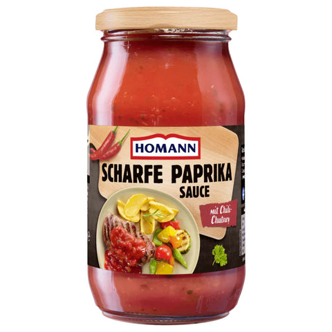 6x Homann Scharfe Paprika Sauce mit Chili-Chutney 400ml