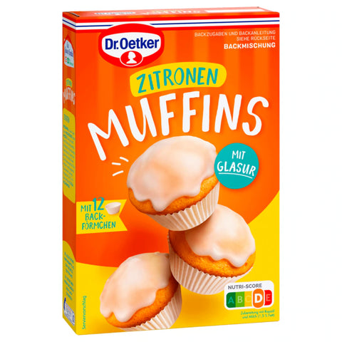 8x Dr. Oetker Backmischung Zitronen Muffins 455g