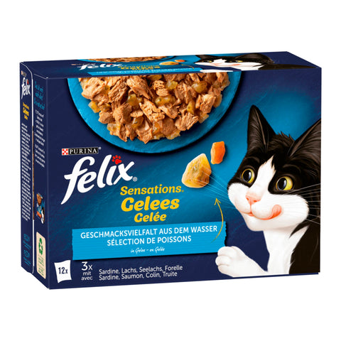 6x Felix MP Sensations Gelees Wasser 12x85g