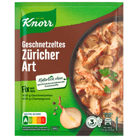 20x Knorr Fix Geschnetzeltes Züricher Art 54g