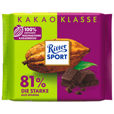 12x Ritter Sport Kakaoklasse Die Starke 100g