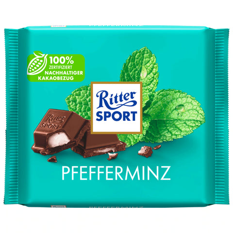 12x Ritter Sport Pfefferminz 100g