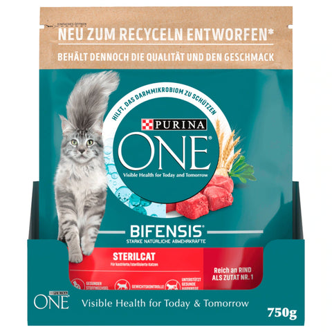 6x Purina One Bifensis Sterilcat Rind 750g