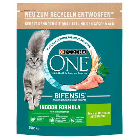 6x Purina One Bifensis Indoor Formula Truthahn 750g