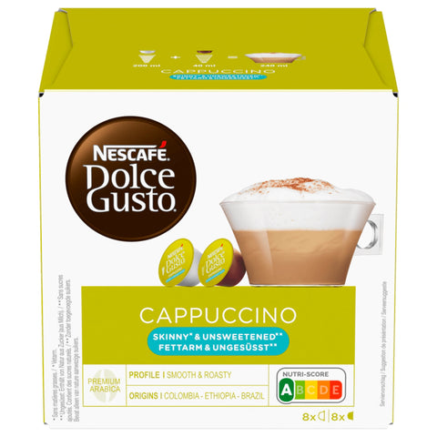 3x Nescafé Dolce Gusto Cappucino ungesüßt 8 Kapseln