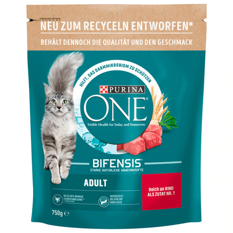 6x Purina One Bifensis Rind & Vollkorn 750g