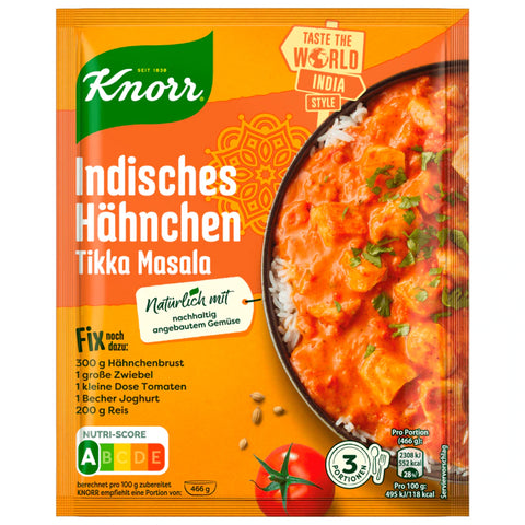 20x Knorr Indisches Hähnchen Tikka Masala 36g