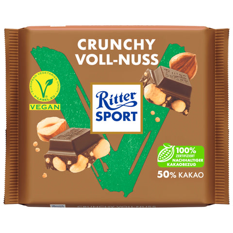 10x Ritter Sport Crunchy Voll-Nuss vegan 100g