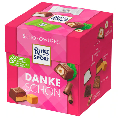 4x Ritter Sport Schokowürfel Dankeschön 176g