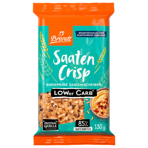 8x Brandt Saaten Crisp Kürbiskern&Leinsamen 130g