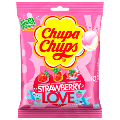 12x Chupa Chups 10er Strawberry Love 120g