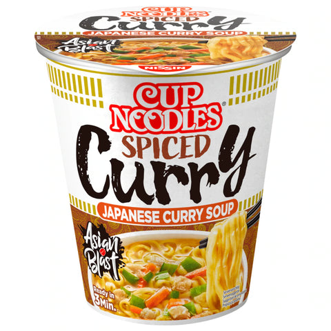 8x Nissin Cup Noodles Spiced Curry Soup 67g