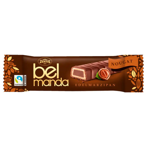 18x Zentis Belmanda Edel-Marzipan Riegel Nougat 40g